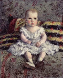 Kind auf einem Sofa, 1885